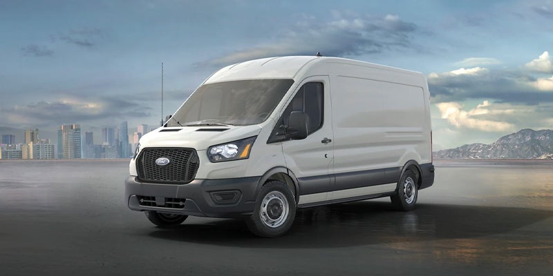 2025 Ford Transit Cargo Van City Background