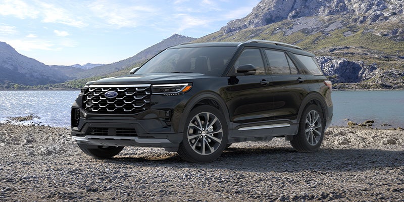 2025 Ford Explorer by a lake